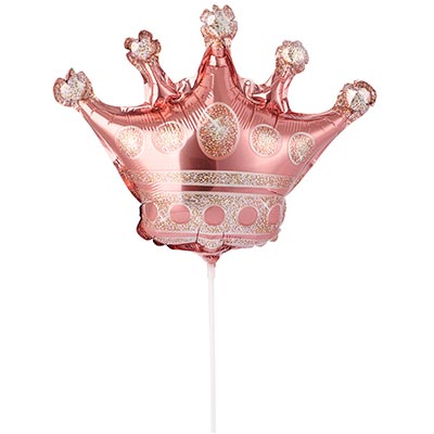 Шарики из фольги Шар мини фигура Корона розовое золото