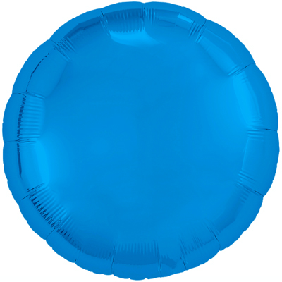 Шарики из фольги Шар круг 45см Металлик Blue