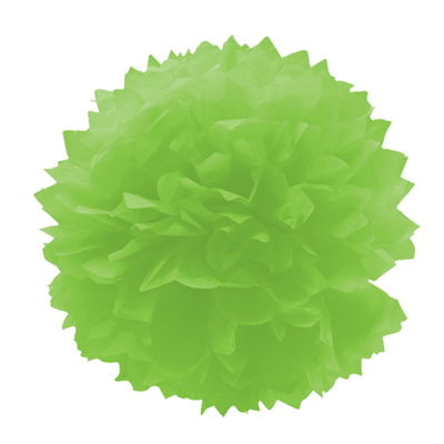Декорации подвески Помпон бумажный светло-зеленый 40см/G