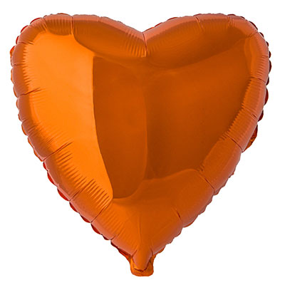 Шарики из фольги Шарик Сердце 45см, Orange