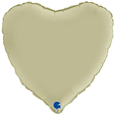 Шарики из фольги Шар 45см Сердце Оливковый Сатин