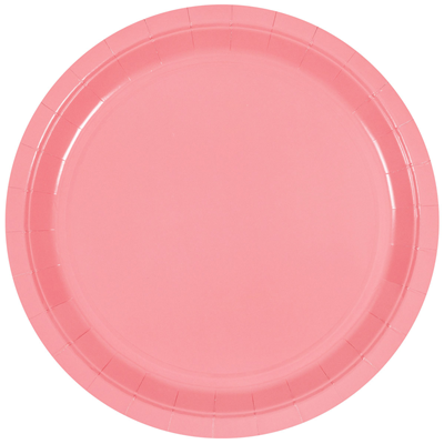 Тарелки Тарелка розовая 23см 6шт