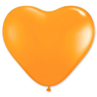 Шар Сердце 06" Стандарт Orange, 15 см