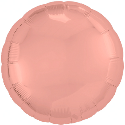 Шарики из фольги Шар круг 45см Металлик Coral Pink