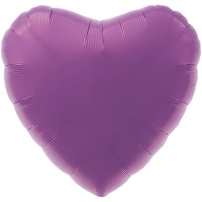 Шарики из фольги Шар сердце 45см Металлик Purple
