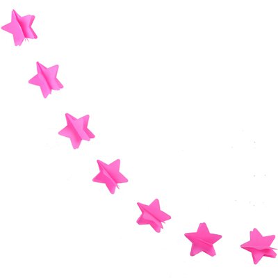 Гирлянда на нитке Звезды розовая 2,2м