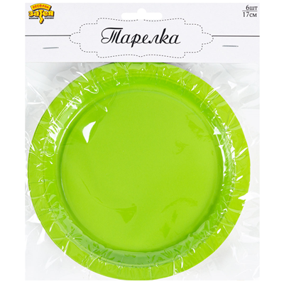 Тарелки Тарелка светло-зеленая 17см 6шт