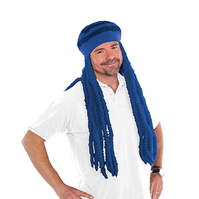 Парик Шапка с дредами синяя