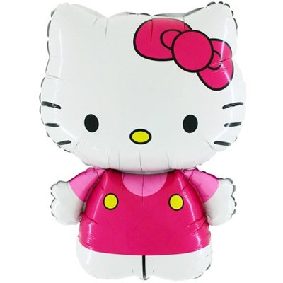 Шар фигура Hello Kitty розовая