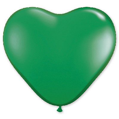 Шар Сердце 06" Стандарт Green, 15 см