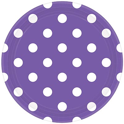 Тарелки фиолетовые Горошек, 23 см
