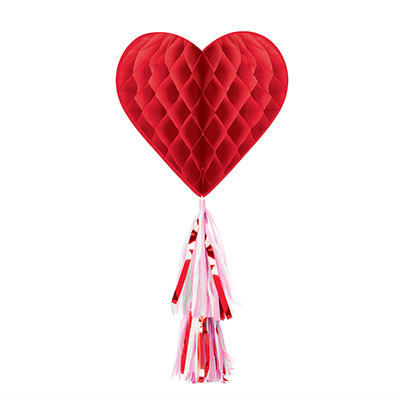 Декорации подвески Фигура бумажная Сердце красное тассел
