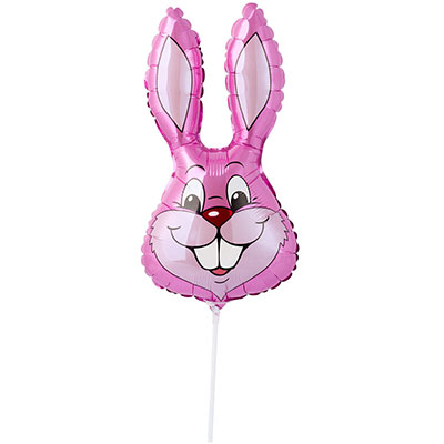 Шарики из фольги Шар Мини фигура Кролик розовый