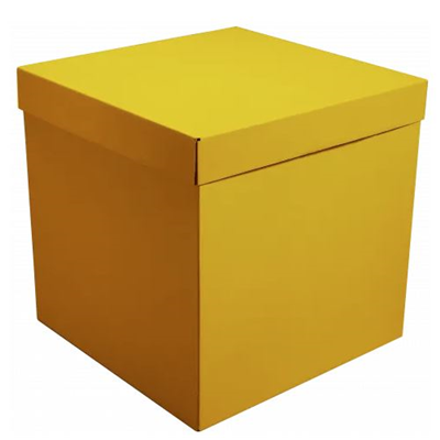 Коробка для надутых шариков желтая