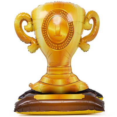 Шарики из фольги Шар напольный Кубок золотой, под воздух