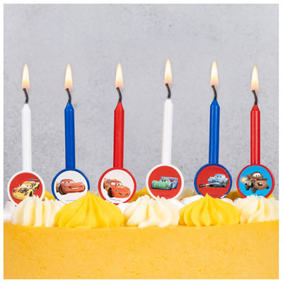 Свечи для торта Disney Тачки 2, 6 шт