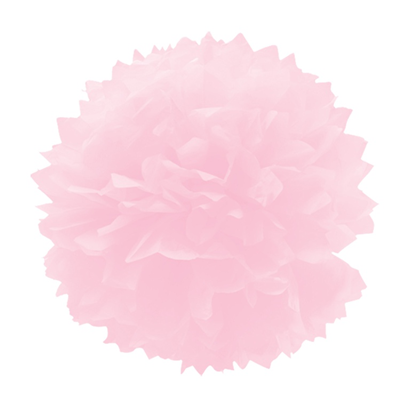 Декорации подвески Помпон бумажный розовый 40см/G