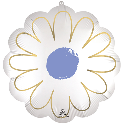 Шарики из фольги А ФИГУРА/P35 Цветок Маргаритка белая