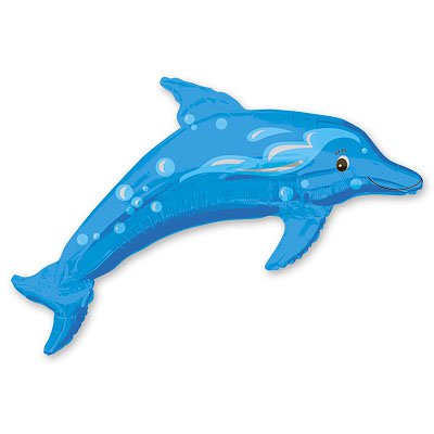 Шар фигура, уличный, Дельфин Голубой