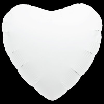 Шарики из фольги Шар сердце 45см Пастель White