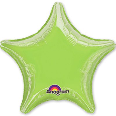Шарики из фольги Шарик 45см звезда металлик Lime Green