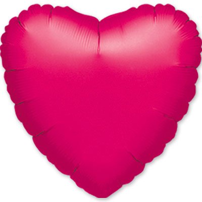 Шарики из фольги Шарик 45см сердце металлик Fuchsia