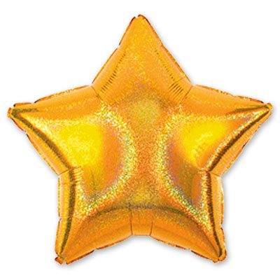Шарики из фольги Шарик блеск 45см звезда Gold