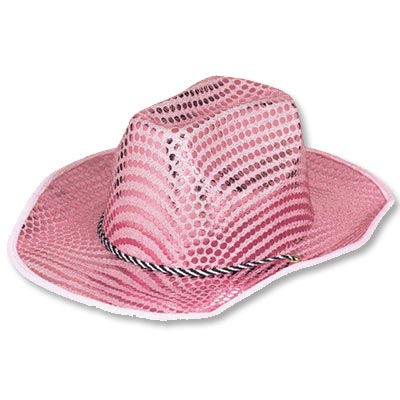 Шляпа ковбойская розовая Блеск
