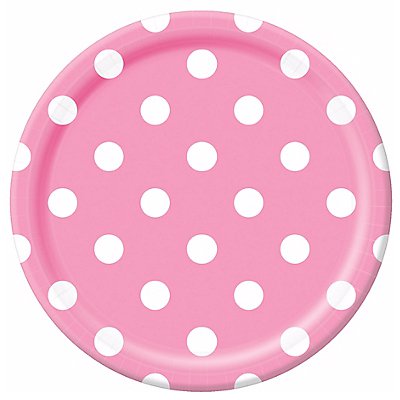 Тарелки New Pink горошек 23см, 8 штук