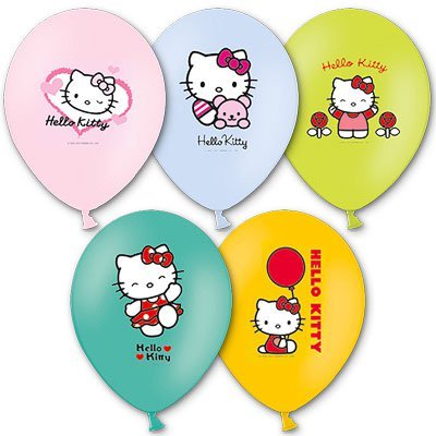 Шары с многоцветным рисунком Hello Kitty