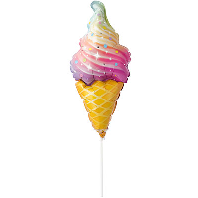 Шарики из фольги Шар мини фигура Мороженое рожок 36см
