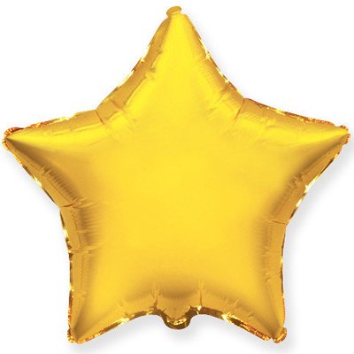 Шарики из фольги Шар Звезда 45см Металл Gold