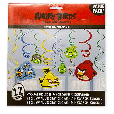 Спираль Angry Birds 46-60см, 12 штук
