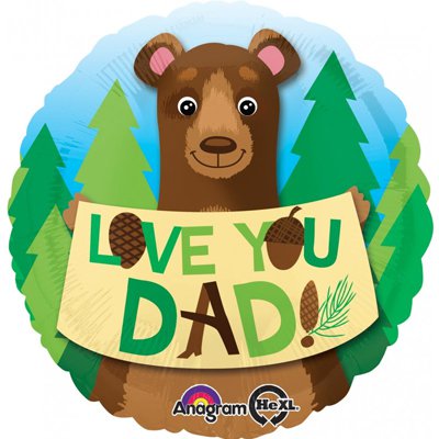 Шар 18", 45см, LOVE YOU DAD Медведь