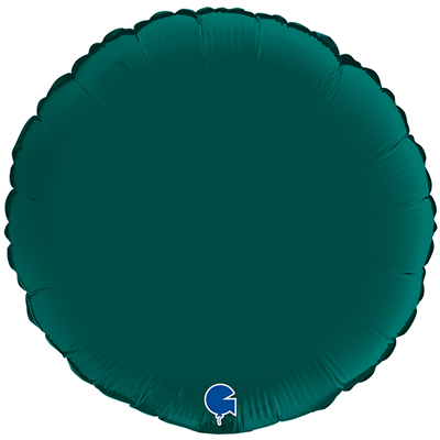 Шарики из фольги Шар Круг 45см Сатин Emerald Green