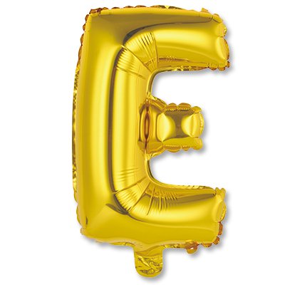 Шарики из фольги Шар Мини буква "Е", 36см Gold