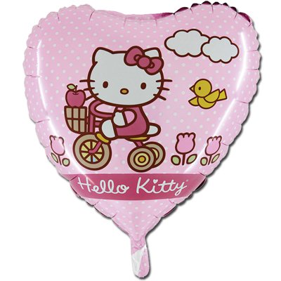 Шар 18" Hello Kitty на велосипеде