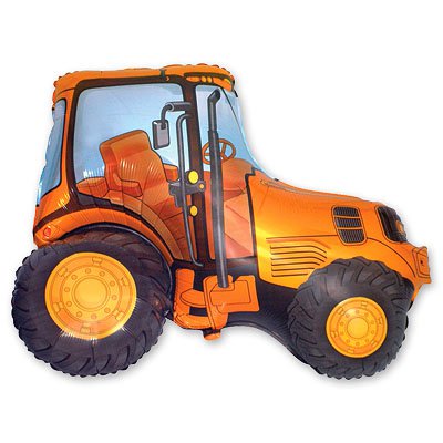 Шарики из фольги Шар фигура Трактор оранжевый