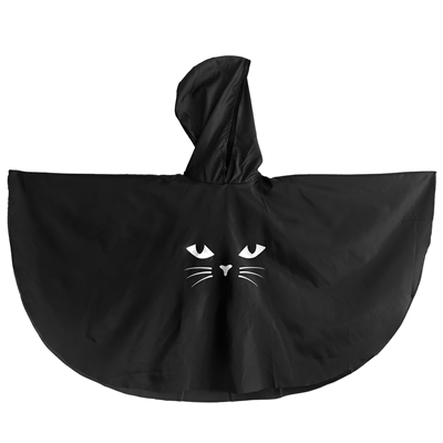 Карнавальный костюм Накидка с капюшоном Кошка черная/G