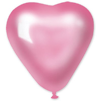 Сердце 10"  Металлик Розовое /Ит