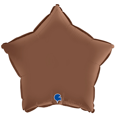 Шарики из фольги Шар Звезда 45см Сатин Chocolate