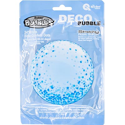 Bubble Шар BUBBLE DECO 61см Конфетти голубое