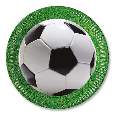 Тарелки Тарелки Футбол зеленый, газон, 8 штук