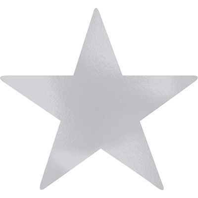 Баннер Звезда Silver фолг 23см 5шт