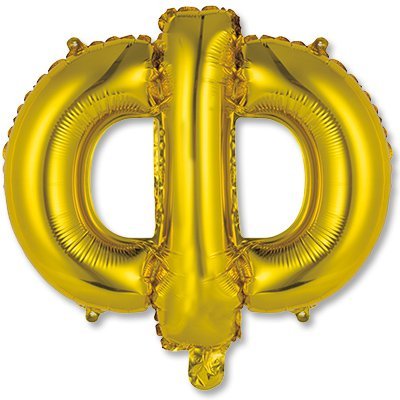 Шарики из фольги Шар Мини буква "Ф", 36см Gold
