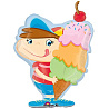  Шар фигура Мальчик с мороженым 1207-2866