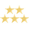  Баннеры Звезды золотые 23 см, 5 штук 1505-1176