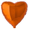 Оранжевая Шарик Сердце 45см, Orange 1204-0531