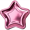 Мальчик или Девочка? Тарелки блестящие Звезда розовая, 8 штук 1502-5057