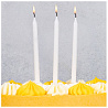 Свечи для торта белые 13 см, 12 штук
